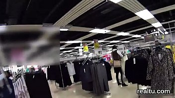 Preview 2 of Forced Girl Backroom Shop - czech chick gets seduced in the mall and rode in pov