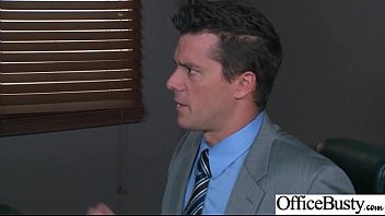 Preview 2 of Midnight Brandilove - Office Big Tits Girl (Eva Angelina) Realy Love Hard Baning clip-19