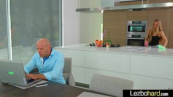 Preview 1 of Skinny Cumslut - Amateur Lez Teen Girls (Nicole Aniston &amp_ Lea Lexis) Kiss Lick And Play In Sex Tape clip-26