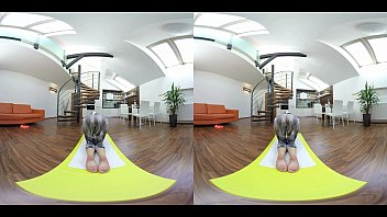 Preview 2 of Malish Japan - Alexis Crystal Enjoys VR Yoga And Voyeur Sex