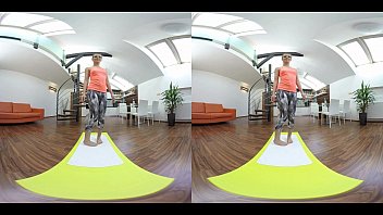 Preview 1 of Malish Japan - Alexis Crystal Enjoys VR Yoga And Voyeur Sex