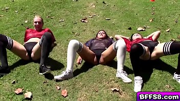 Preview 1 of Frivat Yoga - Horny coach group fuck with sexy football babes
