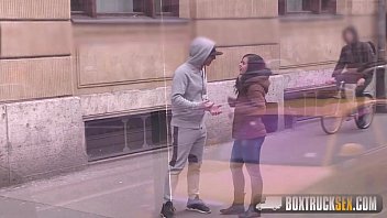 Preview 1 of Crying Cd - Beautiful Spanish Nekane gets a cumshot on her big ass in the public