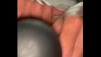 Preview 4 of Exotic Plus Model Xxx - Close up of my Wife in white outfit and high heels starts to play before fucked with toy and squirts everywhere