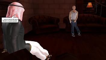 Preview 3 of Crossdressin In White Minidress - 3D Gay Sex Animated Prince of D&eacute_sert (french version)