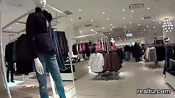 Preview 2 of Jonas Tr - Stunning czech kitten was teased in the mall and poked in pov