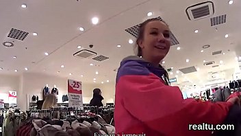Preview 3 of Jonas Tr - Stunning czech kitten was teased in the mall and poked in pov