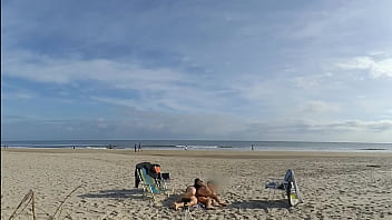 Preview 4 of Mom Doggystyle Cum - Getting a dick in her ass in front of everyone was the last thing she expected while lying on a public beach...