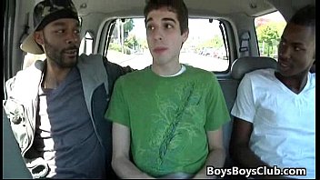 Preview 4 of Johnny Sins Dan August Ames - Black Gay Dude Fuck White Skinny Boy Tight Ass - BlackOnBoys 10