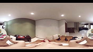 Preview 2 of Wide Dirty Pink - VR Porn Redhead May fucked on the table | Virtual Porn 360