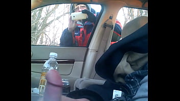 Preview 3 of Do Girls Ek Boy - Cought stroking my cock and she spies in car