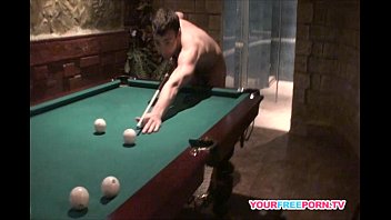 Preview 1 of Sunnyleaonpic - Sexy Brunette is back for Pool Table Fuck