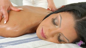 Preview 2 of Advantureporn - Mira Sunset and Vivien Bell in Sapphic massage lesbian scene by SapphiX