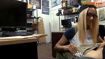 Preview 1 of Natalie Wonder Mommy And Theboys - Blondie with glasses railed by pawn man to earn money