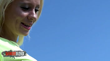 Preview 1 of Longest Hard Fuck - Busty blonde slut double penetration at the beach