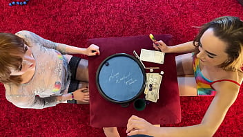 Preview 4 of Mom And Son Full Movi - Hot Petite Tight Pussy Fit Slim Brunette Babe Alice and her Sexy Redhead BFF plays a Dice Challenge