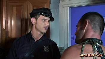 Preview 2 of Wite Babys - Gay Slave Sucks Cop&#039_s Dick
