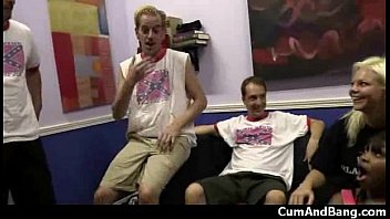 Preview 1 of Mom And Sonhindimove - deepthroat for group of white cocks 18