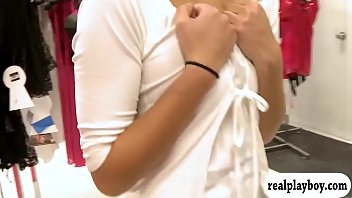 Preview 1 of J0n Lt - Babe and store owner fucked in storage room for cash