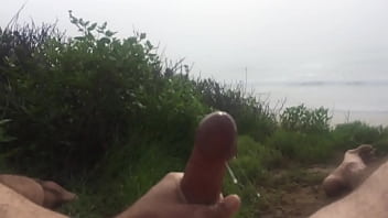 Preview 2 of Mpune Call - Big cock shoots a fountain of hot cum at blacks beach!