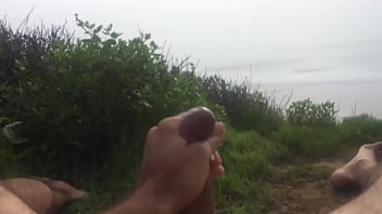 Preview 3 of Mpune Call - Big cock shoots a fountain of hot cum at blacks beach!