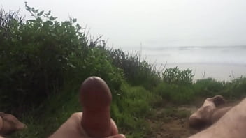 Preview 1 of Mpune Call - Big cock shoots a fountain of hot cum at blacks beach!