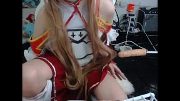 Preview 3 of Bratt Sis Caught - Lana Rain Asuna Fuckmachine Cam Recording FULL
