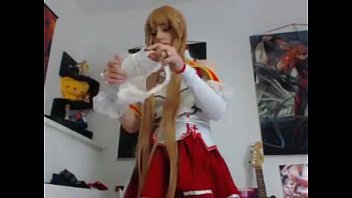 Preview 1 of Bratt Sis Caught - Lana Rain Asuna Fuckmachine Cam Recording FULL