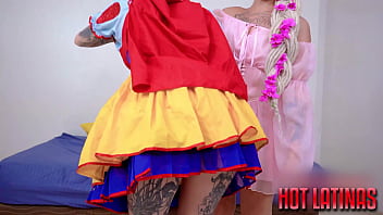 Preview 1 of Sex Timal - The beautiful Snow White and Fairy fuck the bearded man in several hot positions,  including the ass