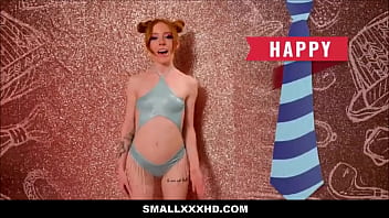 Preview 1 of South Africa School Sex - SmallXXXHD - Skinny Redhead Teen Stepdaughter Family Threesome With Stepdad And Stepbrother - Madi Collins,  Danny Mountain,  Trey Haze