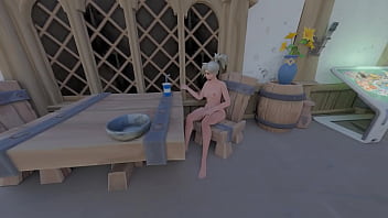 Preview 1 of Fstm - Growing Giantess Mercy Outgrows Blizzard World Spawn Room!