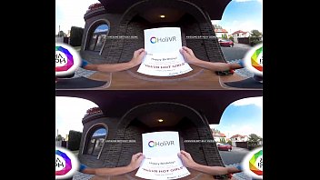 Preview 1 of Blonde Busty Babe Poolside Fuck - HoliVR 360VR   Awesome Birthday 3Some