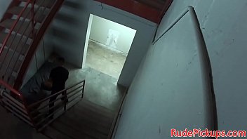 Preview 2 of Fucking Machine On Cam - Ebony teen dominated and facialized in public