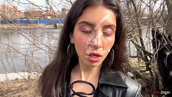 Preview 2 of Evilangel Ass Milk - Cum on a girl&#039_s face so she could walk through the park covered in sperm and shock people - Cumwalk