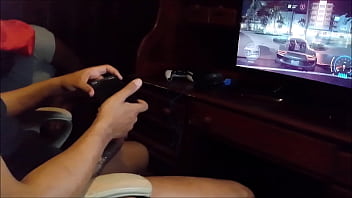 Preview 3 of Meka Oda - Playing NFS and getting a blowjob until she swallows every drop
