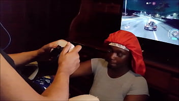 Preview 1 of Meka Oda - Playing NFS and getting a blowjob until she swallows every drop