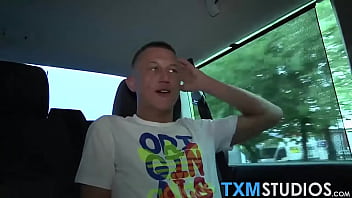 Preview 2 of Chinese Ancient Film - tender gay spitroasted in threeway after picked up by car