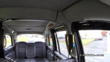 Preview 1 of Shae Retro - Petite redhead American babe fucks in fake cab