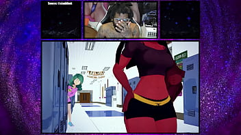 Preview 4 of 11 Inch Jerking - Tight Red Pussy Meru Gets Cum Covered By The Chess Club