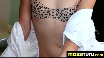Preview 1 of Interview Job Cream Pad - SEXY body gets a happy ending massage 17