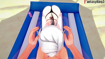 Preview 1 of First Time Teen Virgin Boy Xxx - Arlecchino fucking hard bikini sex on the beach | 3 | Genshin Impact | Watch Full &amp_ FullPOV versions on Sheer &amp_ PTRN: Fantasyking3