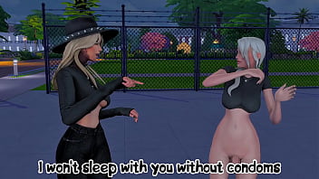 Preview 1 of Hidden Batroom - TWO FUTANARI DOMINATRIX SEDUCED ANOTHER GIRL FOR HARD ANAL SEX AND FACEFUCK (SIMS   ANIME HENTAI   SFM)