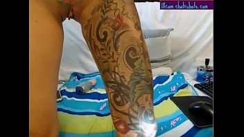 Preview 2 of Blair Lviry - tattooed girl masturbating on webcam