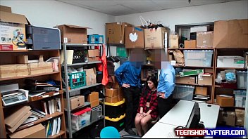 Preview 1 of Japanese Porn Star Pic - Teen thief audrey Royal fucks two security guards