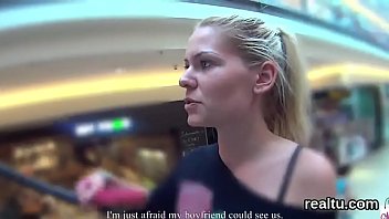 Preview 1 of Teen Sex Caught Masturbating - Gorgeous czech cutie gets seduced in the mall and reamed in pov