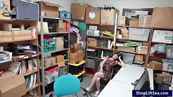Preview 1 of Encased In Nylon - Pretty thief gets fucked by LP officer for felony theft