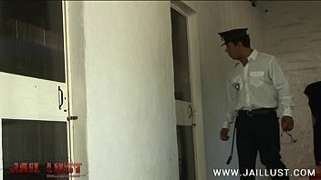 Preview 1 of Double Pussy And Anal - Cute young convict stripped naked by an old freak