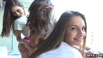 Preview 1 of Julia Mary Pusey Locksy - Teen Best Friends Kimmy Granger,  Nina North &amp_ Leila Severine Fuck The Camera Guy