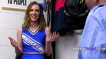 Preview 1 of Monika Sex Video - Franco&#039_s Tough Interrogation Breaks Thieving Cheerleader | HornyThief
