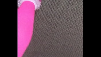 Preview 1 of Two Cock Blowjob - Pink frilly socks pink flats and pink pantyhose
